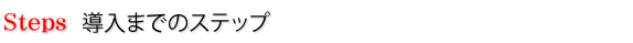 導入までのステップ